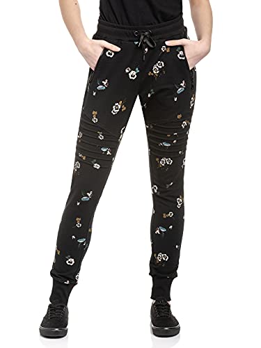 Vive Maria Floral Sport - Pantalones de chándal para mujer, Negro , XXL