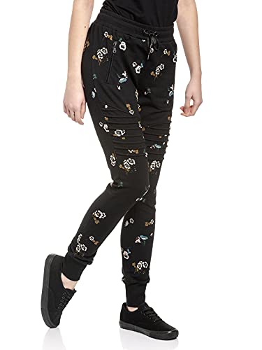 Vive Maria Floral Sport - Pantalones de chándal para mujer, Negro , XXL