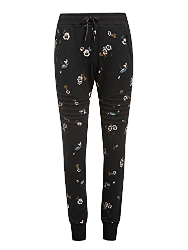 Vive Maria Floral Sport - Pantalones de chándal para mujer, Negro , XXL