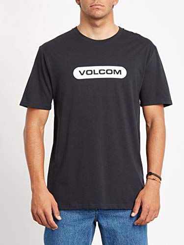 Volcom New Euro BSC SS Camiseta de Manga Corta, Hombre, Black, S