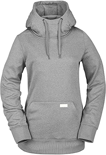 Volcom Yerba Sudadera con capucha de forro polar hidrofóbico para mujer - gris - S