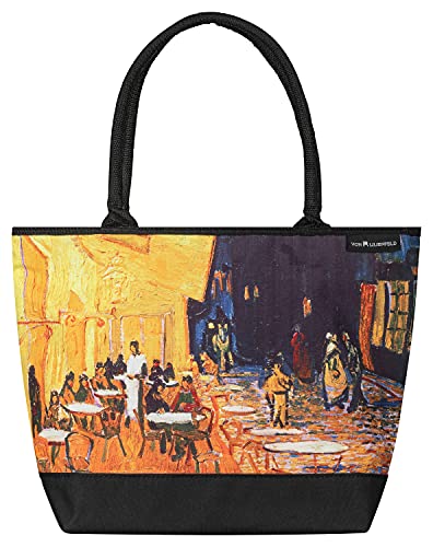 VON LILIENFELD Bolsa Compra Shopper Grande de Playa Arte Vincent Van Gogh: Café Nocturno