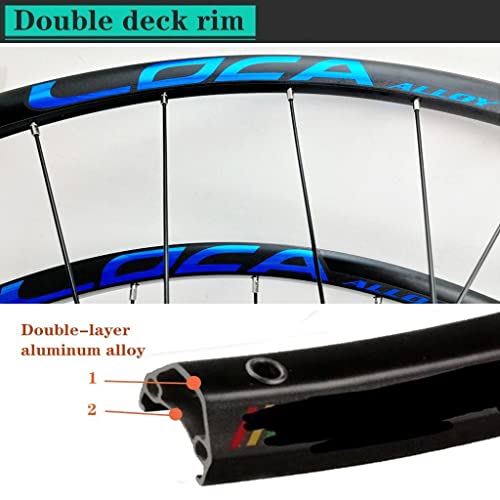 VPPV Ruedas de Bicicleta MTB 26/27.5/29 er, Freno de Disco Ruedas Bicicleta 24H Cassette de Rueda Ciclismo para Rueda de Velocidad 7/8/9/10/11 (Size : 26 Inch)