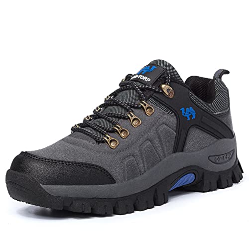 VTASQ Zapatillas Senderismo Hombre Impermeables Zapatillas Trekking Mujer al Aire Libre Botas Montaña Antideslizante Calzado Senderismo Gris 41 EU