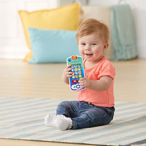 VTech - Baby Smartphone, teléfono Interactivo para bebés +12 Meses, Dos Pantallas táctiles, Diferentes apps de Juguete para interactuar simulando a los Mayores, Multicolor, versión ESP