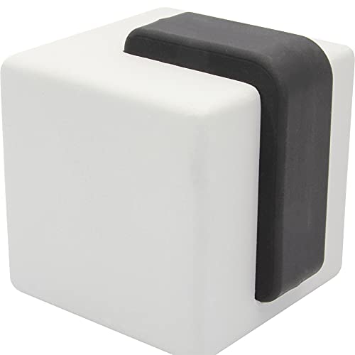 WAGNER Tope para la Puerta BETON CUBE BIG, Sujetapuertas Decorativo – 60 x 66 x 66 mm, Hormigón, Goma Termoplástica, Negro, Pesado, Diseño Elegante y Moderno – 15518701