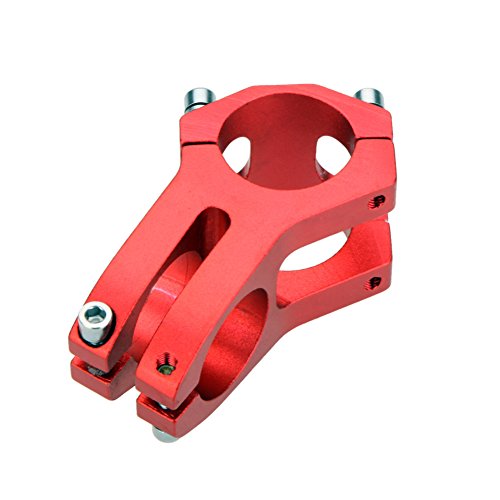 WAKE Réveil Vélo Potence 31,8 × 45 mm Rouge VTT Tige courte pour la plupart de guidon de vélo, vélo de route, VTT, BMX, fixie Gear, cyclisme