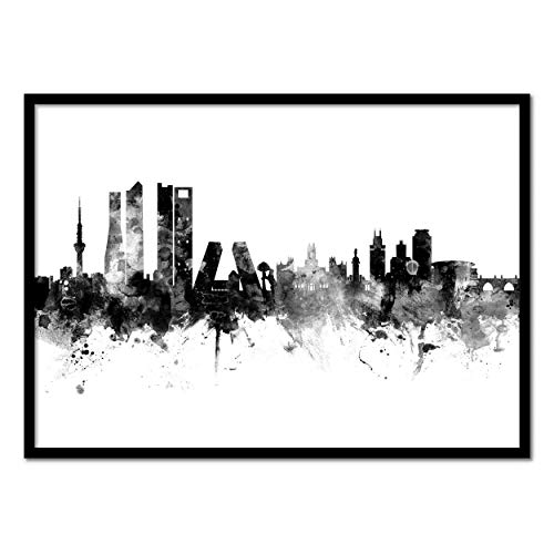 Wall Editions Art-Poster - Madrid Spain Skyline - Michael Tompsett