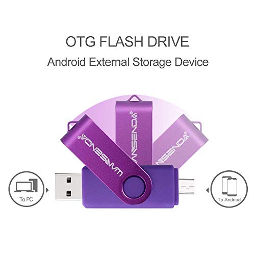 WANSENDA Memoria USB 3.0 Pendrive Flash Drive Dual Drive OTG Memoria Stick 256GB 128GB 64GB 32GB 16GB Pen Drive Almacenamiento Externo para Dispositivos Android/PC/Tablet