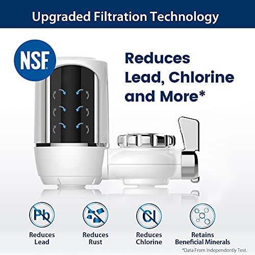 Waterdrop NSF Certificado WD-FC-01 Filtro de Agua, Sistema de Filtración ACF, Purificador de Agua de Cocina de Larga Duración, Reducir el 94.42% de Cloro, Sabor y Olor (1 Filtro Incluido)