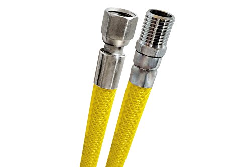 Waterful t335502 Tubo para gas flexible Casquillo macho-hembra, Amarillo