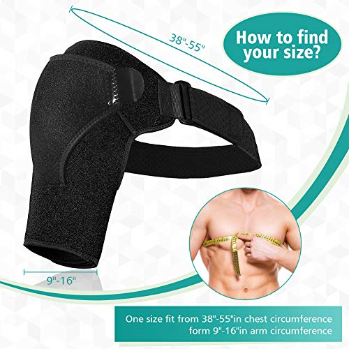 Wchiuoe hombreras deportivas, ortopedica hombreras mujer neopreno, hombros izquierdo y derecho ajustable, protectores de hombrera para tendinitis, lesiones deportivas, artrítico