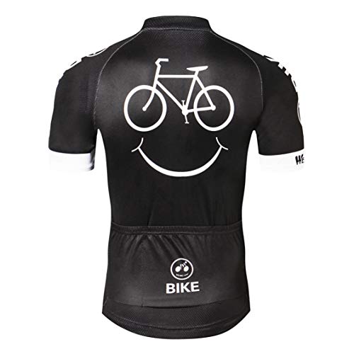 Weimostar - Maillot de ciclismo de manga corta para hombre, con cremallera completa