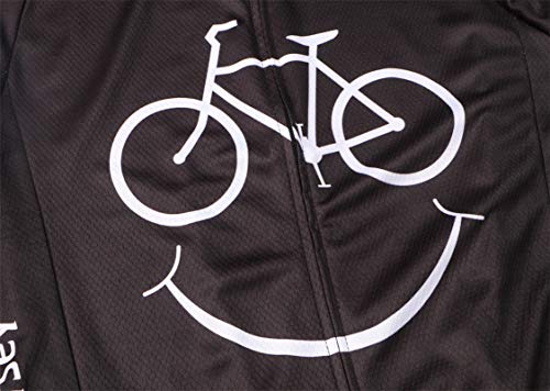 Weimostar - Maillot de ciclismo de manga corta para hombre, con cremallera completa