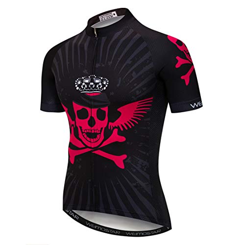 Weimostar Maillot de ciclismo para hombre, camiseta de ciclismo, parte superior transpirable, de verano, manga corta