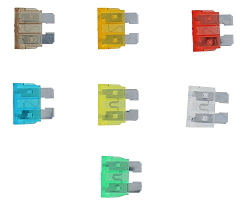 Wekster - Juego de fusibles de coche estándar estándar 5, 7,5, 10, 15, 20, 25, 30 amperios ABR ATO ATS para automóviles RV, ATV, carrito de golf, camiones, 120 unidades