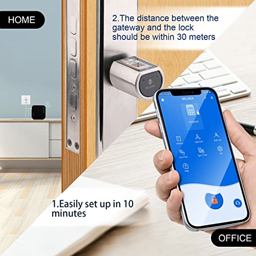 WE.LOCK Puerta de enlace inteligente Bluetooth para el hogar remoto desbloqueo y conectado a Alexa