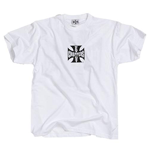 West Coast Choppers WCC T-Shirt Iron Cross Weiss-L