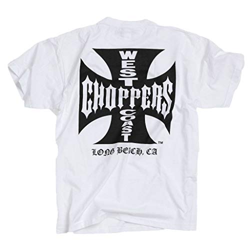 West Coast Choppers WCC T-Shirt Iron Cross Weiss-L