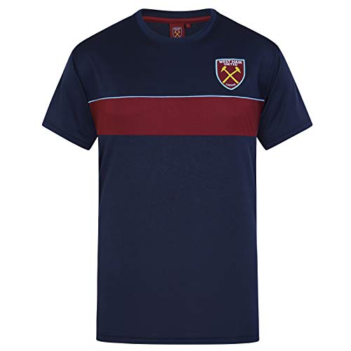 West Ham United FC - Camiseta Oficial de Entrenamiento - para Hombre - Poliéster - Azul Marino - 3XL