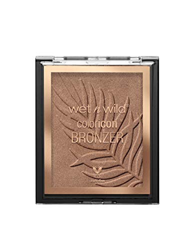 Wet n Wild - Color Icon Bronzer - Polvo Bronceador de Larga Duración - Tono Bronceado Natural en el Rostro, en Cuello y Pecho - Fórmula Enriquecida con Gel - Vegano - Sunset Striptease - 1 Unidad