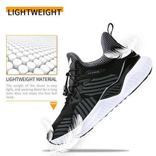 WETIKE Zapatillas Deportivas Niños Zapatillas de Running Casual Zapatos Deporte Transpirables Calzado con para Niña Junior 35EU Negro