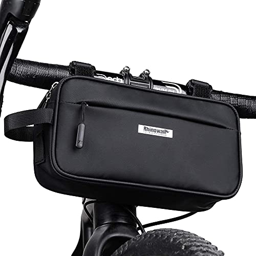 WILDKEN Bolsa Manillar Bicicleta Impermeable MTB de Bolsillo Bolsa para el Pecho Bolsa para el Hombro Ciclismo Accesorios con y Reflectante MTB Bicicleta (Negro)