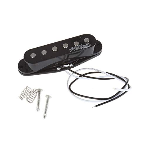 Wilkinson LOW GAUSS Tono Vintage Set de Cerámica Pastillas de Bobina Simple para Guitarra Estilo Strat, Negro