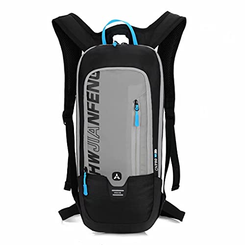 WINDCHASER Mochila pequeña para bicicleta (impermeable y ultraligera) con paquete de hidratación para senderismo, escalada, ciclismo, carrera, camping, deportes [gris]