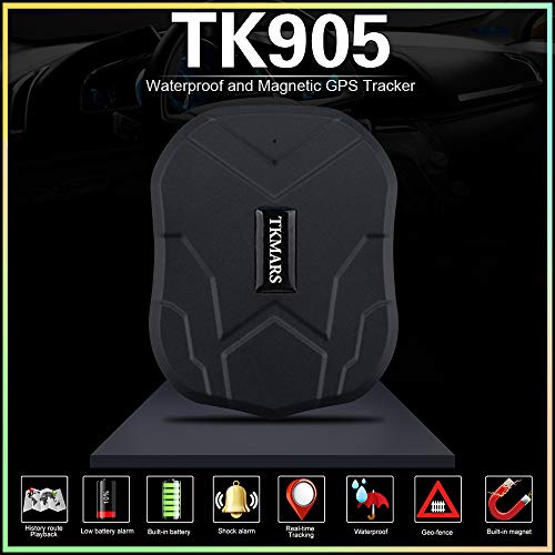 Winnes Localizador GPS para Coche, Tiempo Real GPS Tracker, Anti-perdido Impermeable Rastreador GPS para Totalizador Lost Find Aplicaciones Gratuitas para iOS y Android TKMARS 5000mAh 905