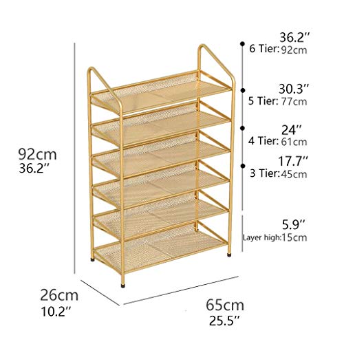 WINON Zapatero Multi-Capa de Hierro Zapato Nordic Simple Home Shoe Shelf Zapatillas de Estante de Almacenamiento Tienda de Ropa Tienda de Zapatos Mostrar Sala de Estar Zapateros