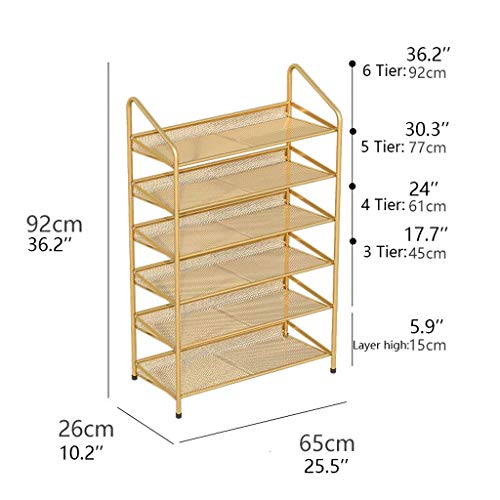 WINON Zapatero Multi-Capa de Hierro Zapato Nordic Simple Home Shoe Shelf Zapatillas de Estante de Almacenamiento Tienda de Ropa Tienda de Zapatos Mostrar Sala de Estar Zapateros