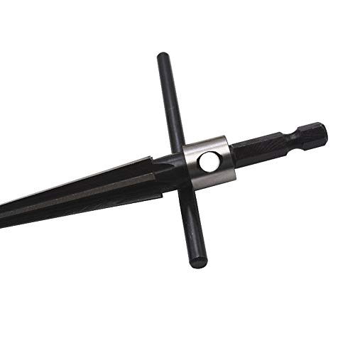 WNJ-Tool, 3-13mm Puente Estenopeico Escariador de Mano de la manija T cónico 6 Estriado Chamf Reaming Carpintero Herramienta de Corte Núcleo Broca (tamaño : 3-13mm)