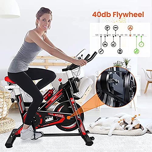 WOERD Indoor Exercise Bike, Smart Connect Cycling Bikes with Heart Rate Monitor, Silent Belt Drive Stationary Fitness Bike For Home Gym with Tablet Holder