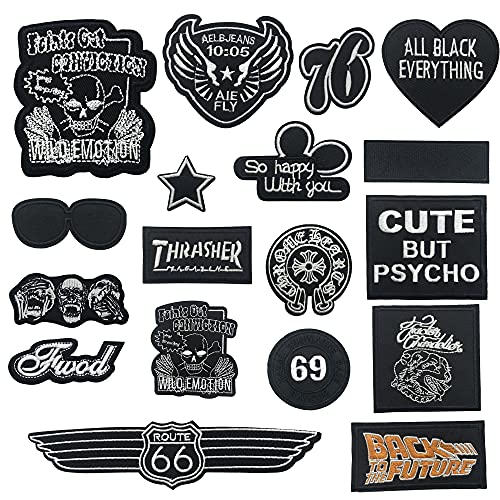 Woohome 20 Pz Patch Sticker, Insignia Negra Parches para Ropa Parche, Parche  Termoadhesivo, Parche de Hierro en Patches paraMochila, Gorras, Ropa :  : Hogar y cocina