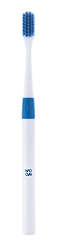WOOM Cepillo de dientes ultrasuave con carbón activo (3 unidades), color azul
