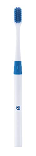 WOOM Cepillo de dientes ultrasuave con carbón activo (3 unidades), color azul
