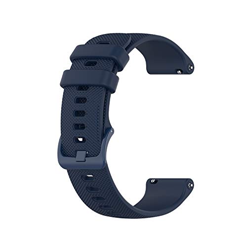 Wownadu 20MM Correa Compatible para Garmin Vivoactive 3, Compatible para Garmin Forerunner 245 Correa Mujer Hombre Pulsera Recambio Sport Silicona Band (sin Reloj) (01 Azul)