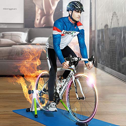 WUBAILI Soporte Inteligente para Entrenador De Bicicletas, Entrenador De Ejercicios De Resistencia A Fluidos, Reducción De Ruido Silencioso, Compatible con Bluetooth Y Ant +, Listo para Zwift,Blanco