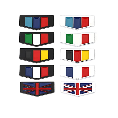 WWFAN 1 PCS Pegatina de Coche Italia Alemania Francia Inglaterra Bandera Emblema Etiqueta calcomanías para BMW Audi Honda Opel Lada Toyota Chevrolet Ford Seat Nissan (Color Name : England Flag)