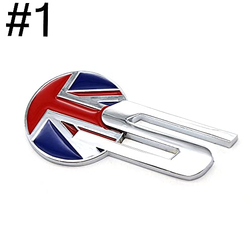 WWFAN Emblema de Insignia de Metal de Coche 1pcs 3D S Modificado Inglaterra Bandera Coche Tronco Auto Logo Adhesivo Adhesivo Pegatina for la mayoría de los Autos Name : 1