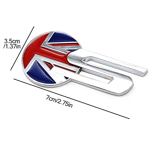 WWFAN Emblema de Insignia de Metal de Coche 1pcs 3D S Modificado Inglaterra Bandera Coche Tronco Auto Logo Adhesivo Adhesivo Pegatina for la mayoría de los Autos Name : 1