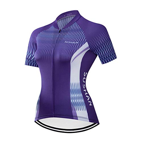 X-Labor Conjunto de maillot de ciclismo para mujer, de secado rápido, manga corta y pantalón, con almohadilla 3D para el sillín, modelo 6 L