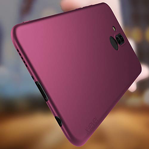 X-level Funda para Huawei Mate 20 Lite, Carcasa para Huawei Mate 20 Lite Suave TPU Gel Silicona Ultra Fina Anti-Arañazos y Protección a Bordes Funda Phone Case para Huawei Mate 20 Lite - Vino Rojo