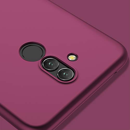 X-level Funda para Huawei Mate 20 Lite, Carcasa para Huawei Mate 20 Lite Suave TPU Gel Silicona Ultra Fina Anti-Arañazos y Protección a Bordes Funda Phone Case para Huawei Mate 20 Lite - Vino Rojo