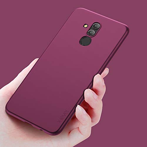 X-level Funda para Huawei Mate 20 Lite, Carcasa para Huawei Mate 20 Lite Suave TPU Gel Silicona Ultra Fina Anti-Arañazos y Protección a Bordes Funda Phone Case para Huawei Mate 20 Lite - Vino Rojo