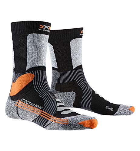 X-Socks X-Country Race 4.0 Women Invierno Calcetines De Esquí, Mujer, Black/Stone Grey Melange, 37/38