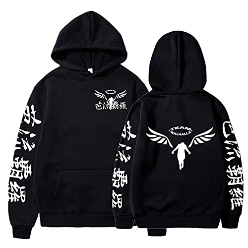 xhomeshop Anime Tokyo Revengers Sudaderas con Capucha Tokyo Manji Gang Camisetas Sudaderas con Capucha Logo Patrón Pullover Tokyo Gang Cosplay Sudaderas Tokyo Revengers Manjirou Jumper Camisetas