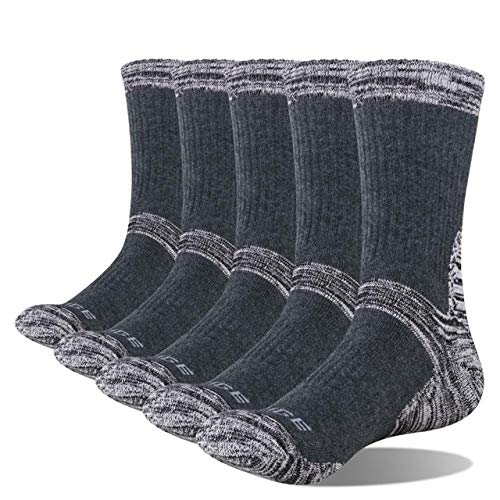 Xiaobing 5 Pares de Calcetines Deportivos de algodón para Hombres y Mujeres Calcetines de Senderismo para Pista y Campo Que Mantienen el Calor -A01-6.5-9.5 Tamaño EE. UU.