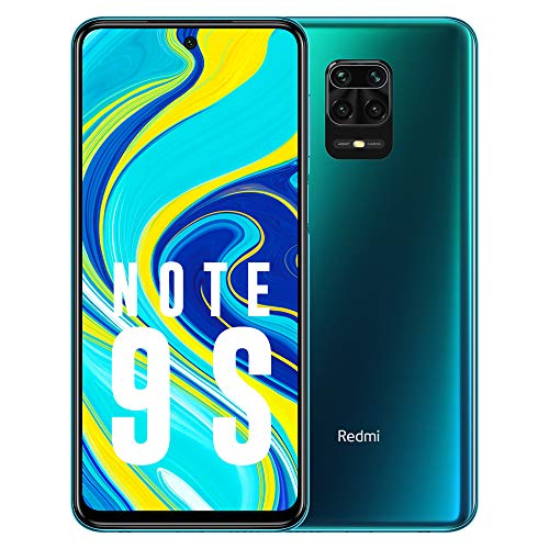 Xiaomi Redmi Note 9S (Pantalla de 6,67" FHD+, DotDisplay, 4GB+64GB, Cámara cuádruple de 48MP, Snapdragon 720G, 5020mAh con carga de 18W) Azul Aurora [Versión Internacional]